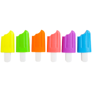 Textmarker mini fluorescent inghetata 6 buc